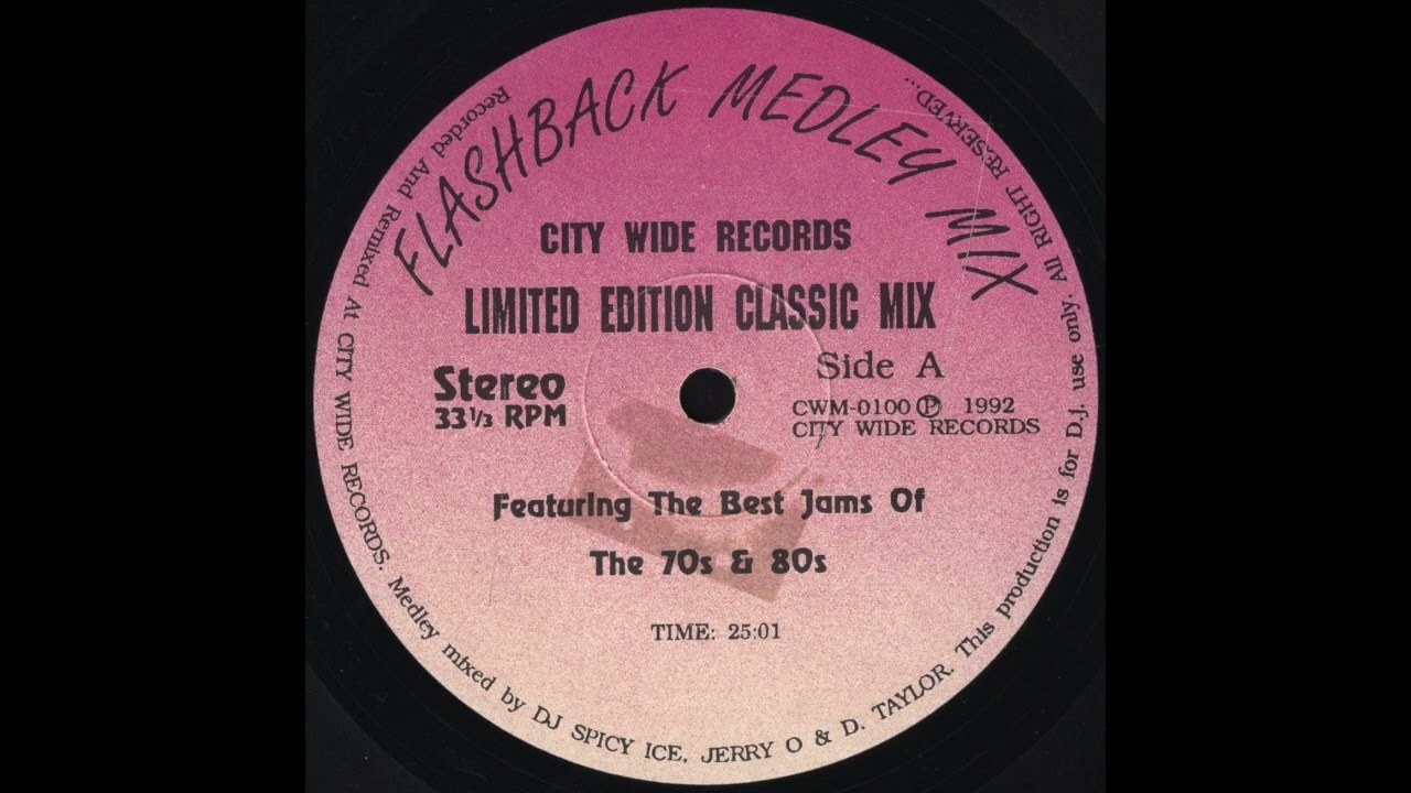 FLASHBACK MEDLEY MIX Best Jams Of The 70's & 80's * D.J. Spicy Ice * City Wide Records CWM0100