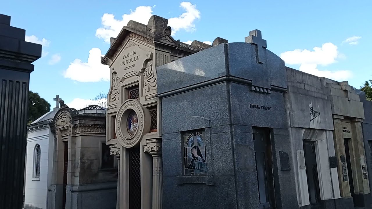 Mausoleos Cementerio de Chacarita. Recorrido. Impresionante + risa macabra 8:41.