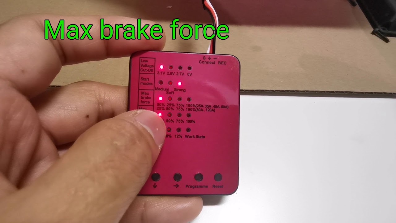 Surpass Hobby Program Card. Solving ESC issues