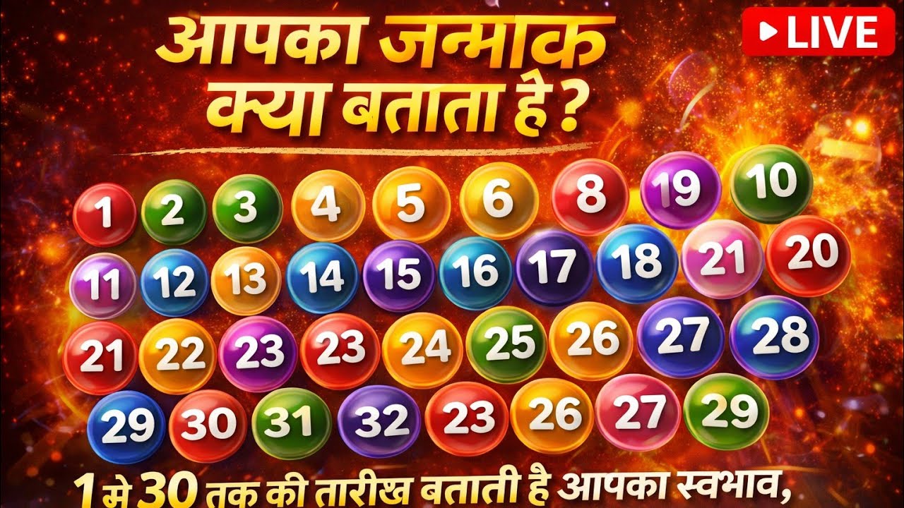 बस अपनी Date of Birth से जानिए अपना भविष्य | जन्मतिथि से खुलेंगे जीवन के राज | Live