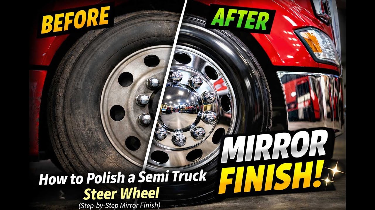 How to Polish a Semi Truck Steer Wheel (Step-by-Step Mirror Finish) - Evan's Polishing