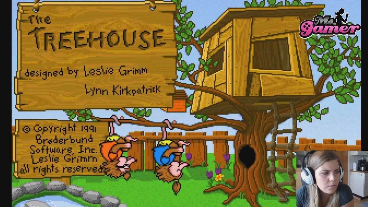 The Treehouse ~ Br&oslash;derbund Software PC 1991 ~ Game play in DOSBox0.74