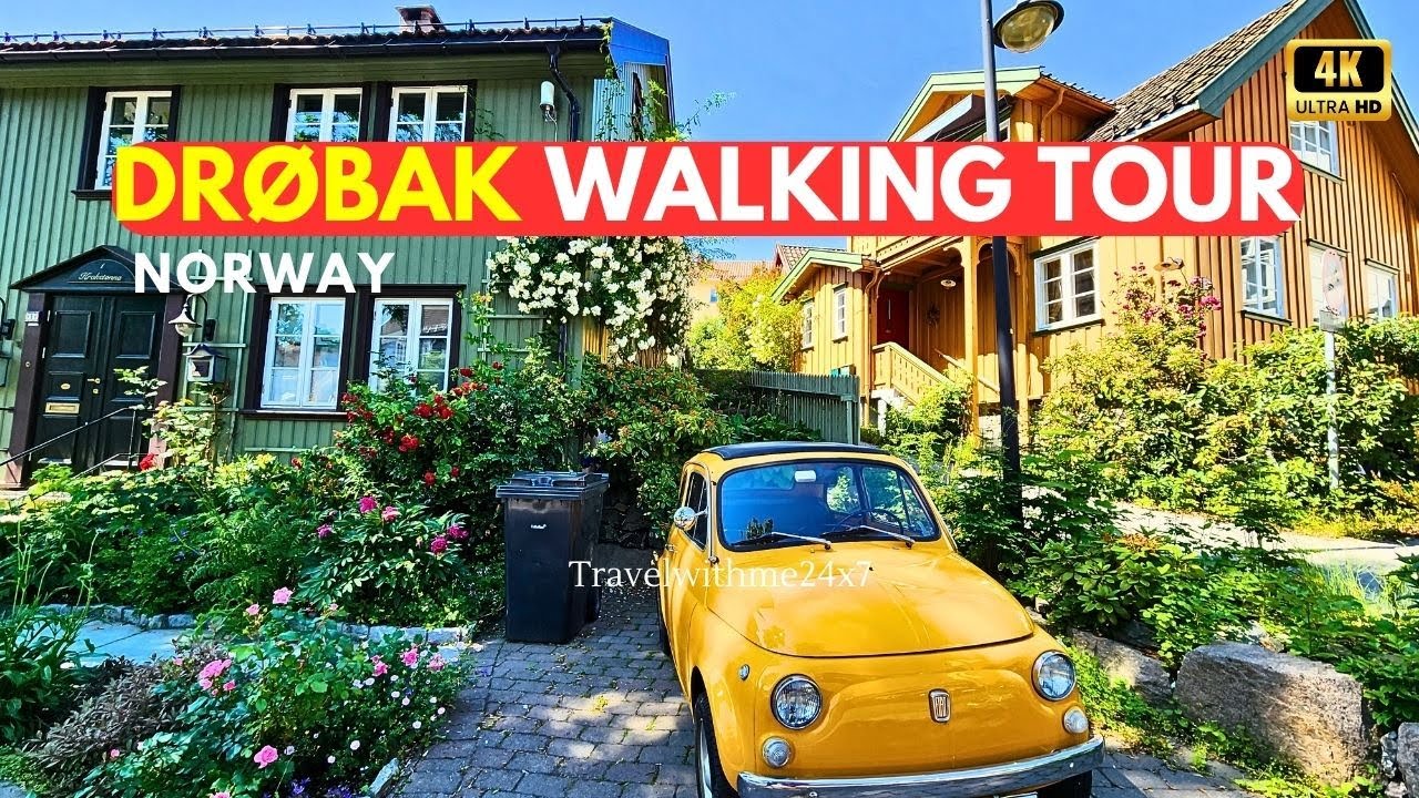 Drøbak walking historic city center - Day Trip from Oslo Norway #Drobak #Norway
