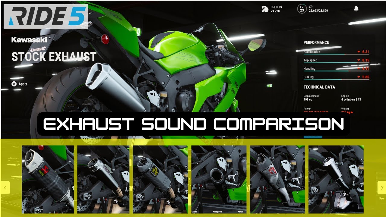 RIDE 5 | Exhaust sound comparison
