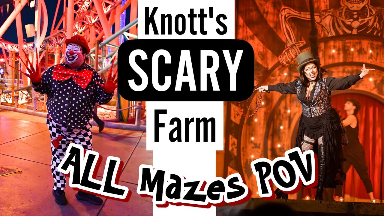 POV FULL Tour Knott’s Scary Farm 2024 ll ALL Mazes, Characters, Shows