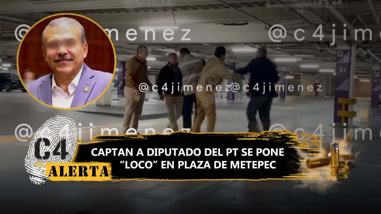 Funcionario del PT realiza destrozos en plaza de Metepec, Edomex: 