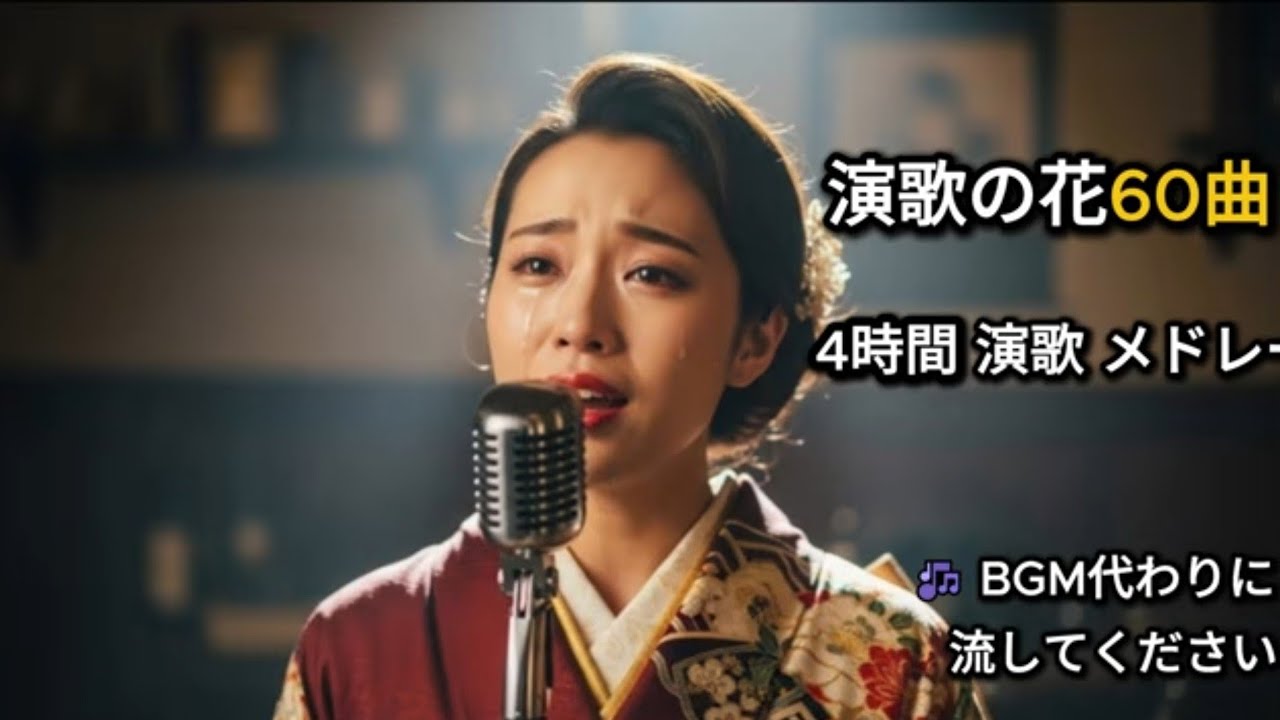 涙が止まらない女性演歌｜心震える名曲60選 4時間メドレー