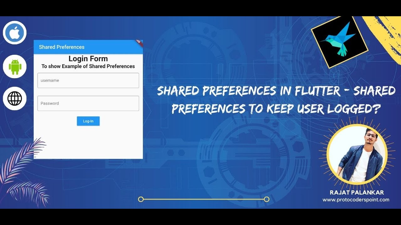 Shared Preferences in Flutter –  to keep user logged in? - Flutter Tutorial for beginners