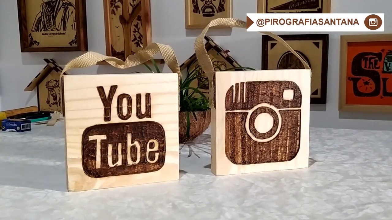 Ganhe dinheiro fazendo plaquinhas decorativas gravadas a pirógrafo.
