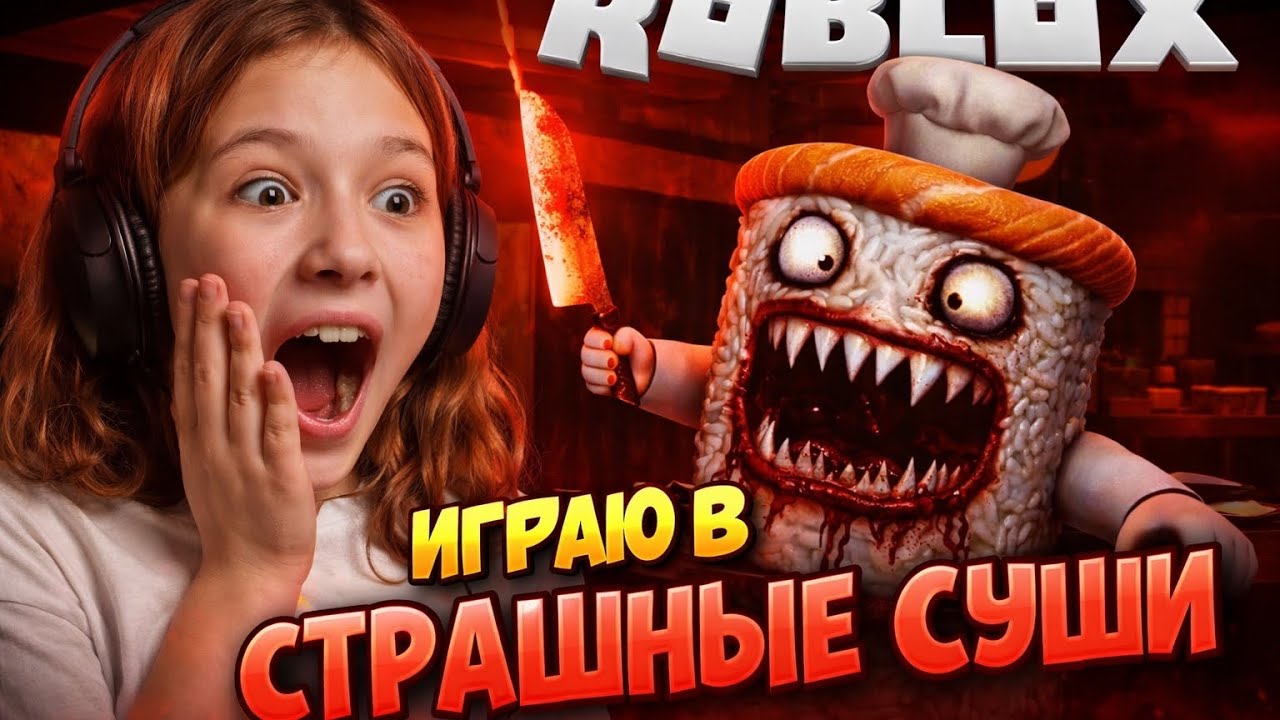 Играю в страшные суши в роблокс😱 / крошка ру 