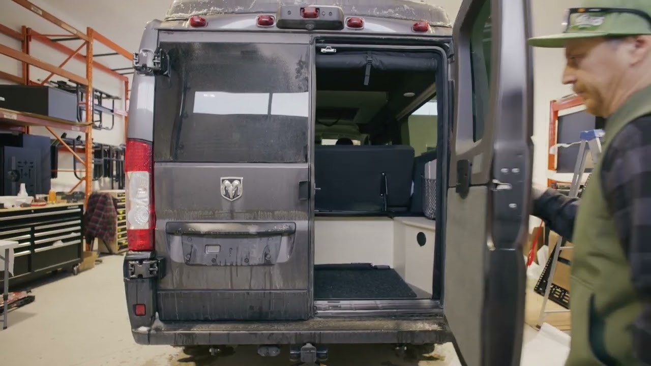 Ram Promaster Rear Left Driver Side Door, Spare Tire Carrier/box Installation