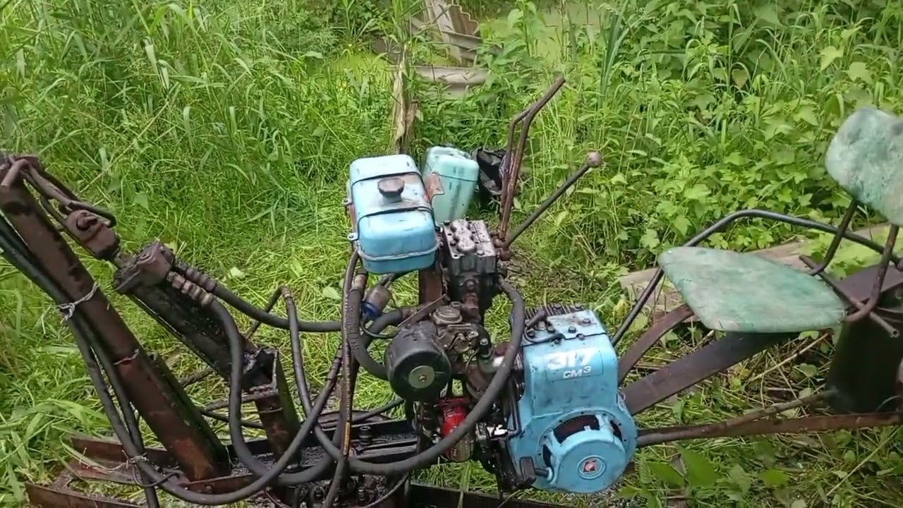 Сборка самодельного экскаватора. Чистим пруд.