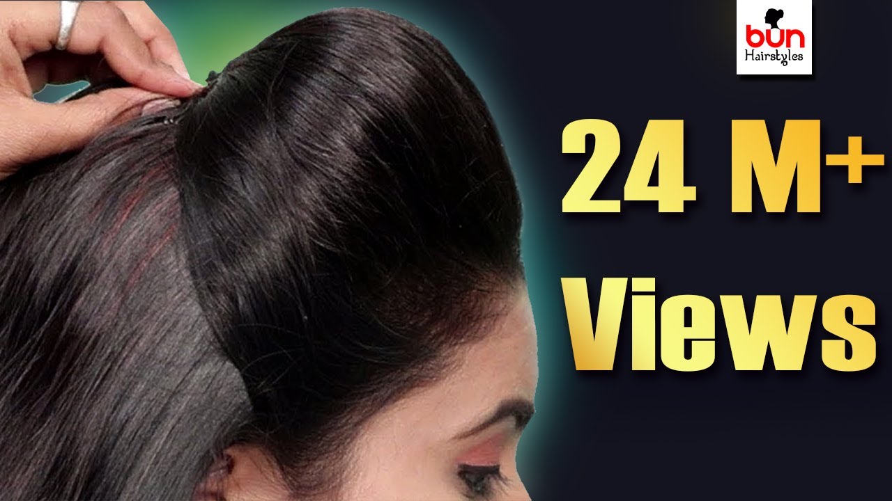 new puff hairstyle for medium hair girls!! hairstyle || easy hairstyle | messy bun | party hairstyle