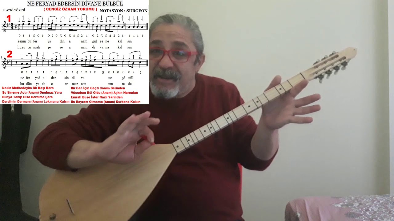 SOLFEJ NE FERYAD EDERSİN DİVANE BÜLBÜL KISA SAP BAĞLAMA  EKLEYEN SURGEON