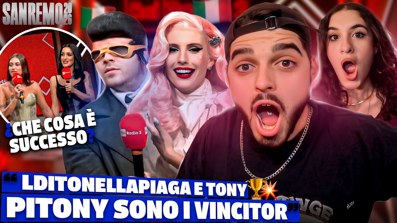 &iexcl;HISTORIA EN SANREMO! 🇮🇹 Ditonellapiaga & Tonypitony ROMPEN EL ESCENARIO (Reaction)