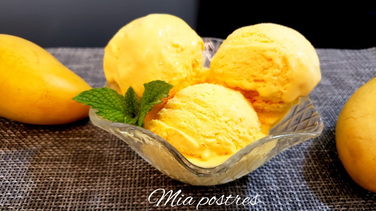 HELADO DE MANGO🥭 con 3 ingredientes delicioso y sin MAQUINA!!
