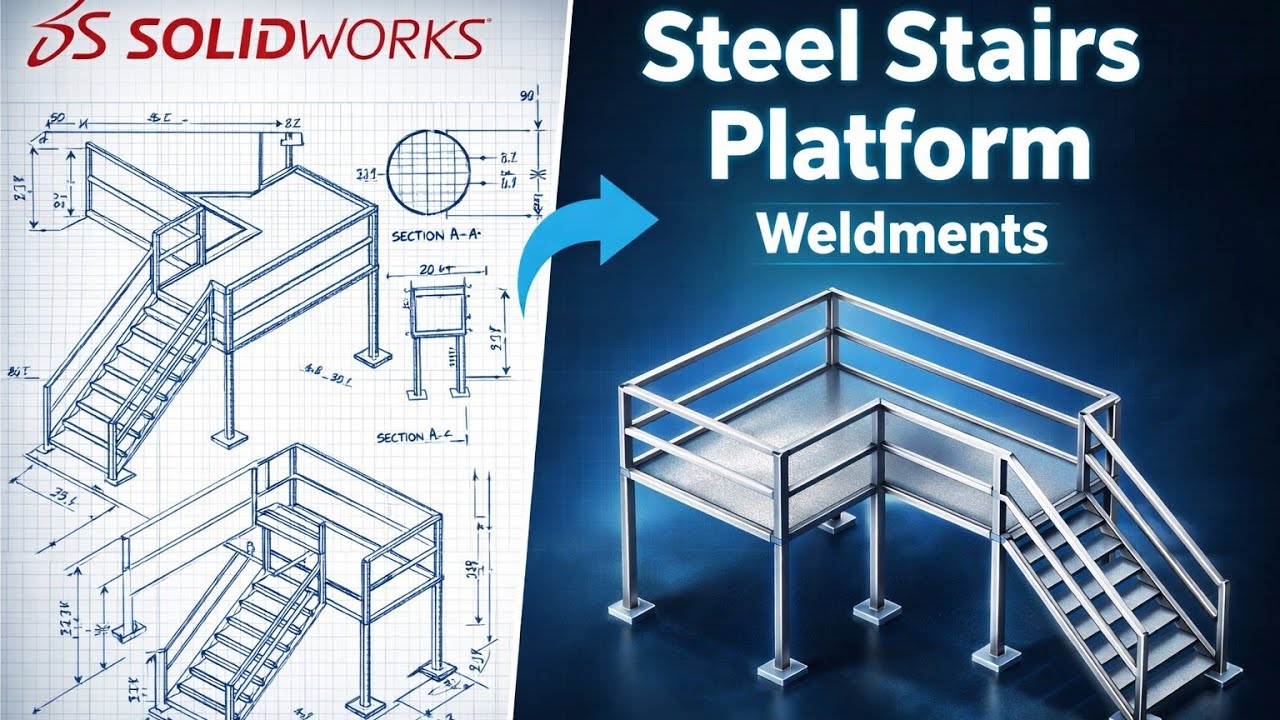 How to Design an Industrial Steel Stairs Platform in SolidWorks