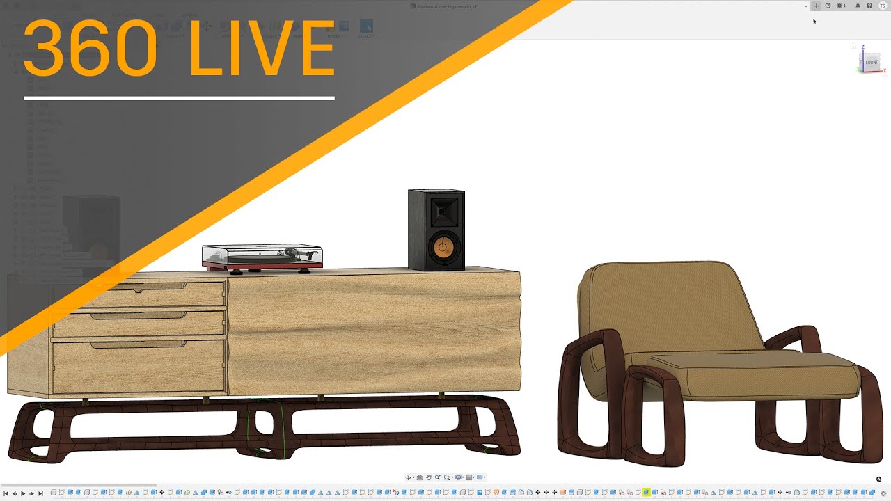 360 Live Fusion 360 and Furniture Design: Industrial Design and Sculpting