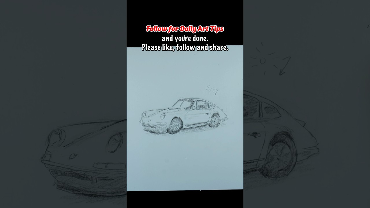 How to draw a car (drawing tutorial) Please subscribe! #shorts #tutorial #car #drawingtutorial
