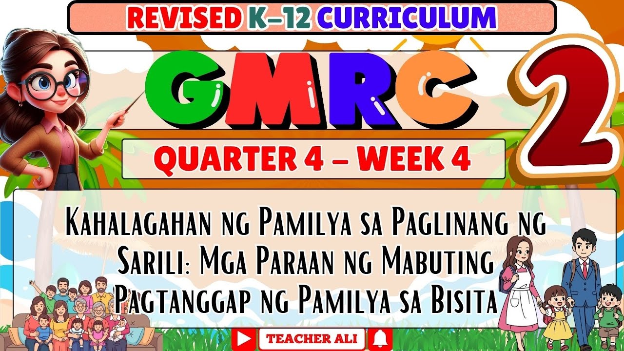 GMRC 2 Quarter 4 Week 4 Revised K-12 - Kahalagahan ng Pamilya sa Paglinang ng Sarili