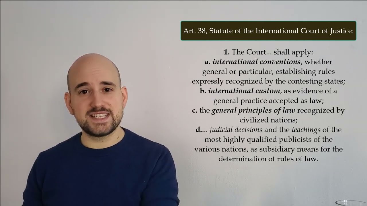 The sources of international law
