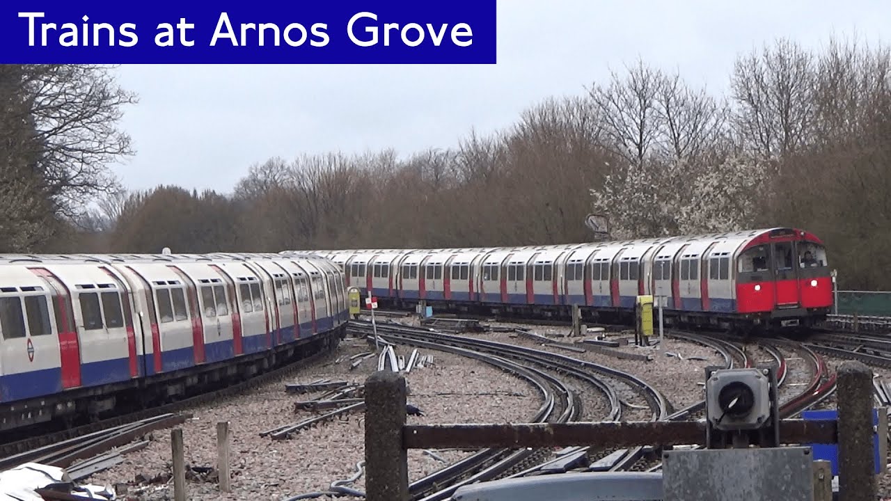 London Underground: Piccadilly line trains at Arnos grove