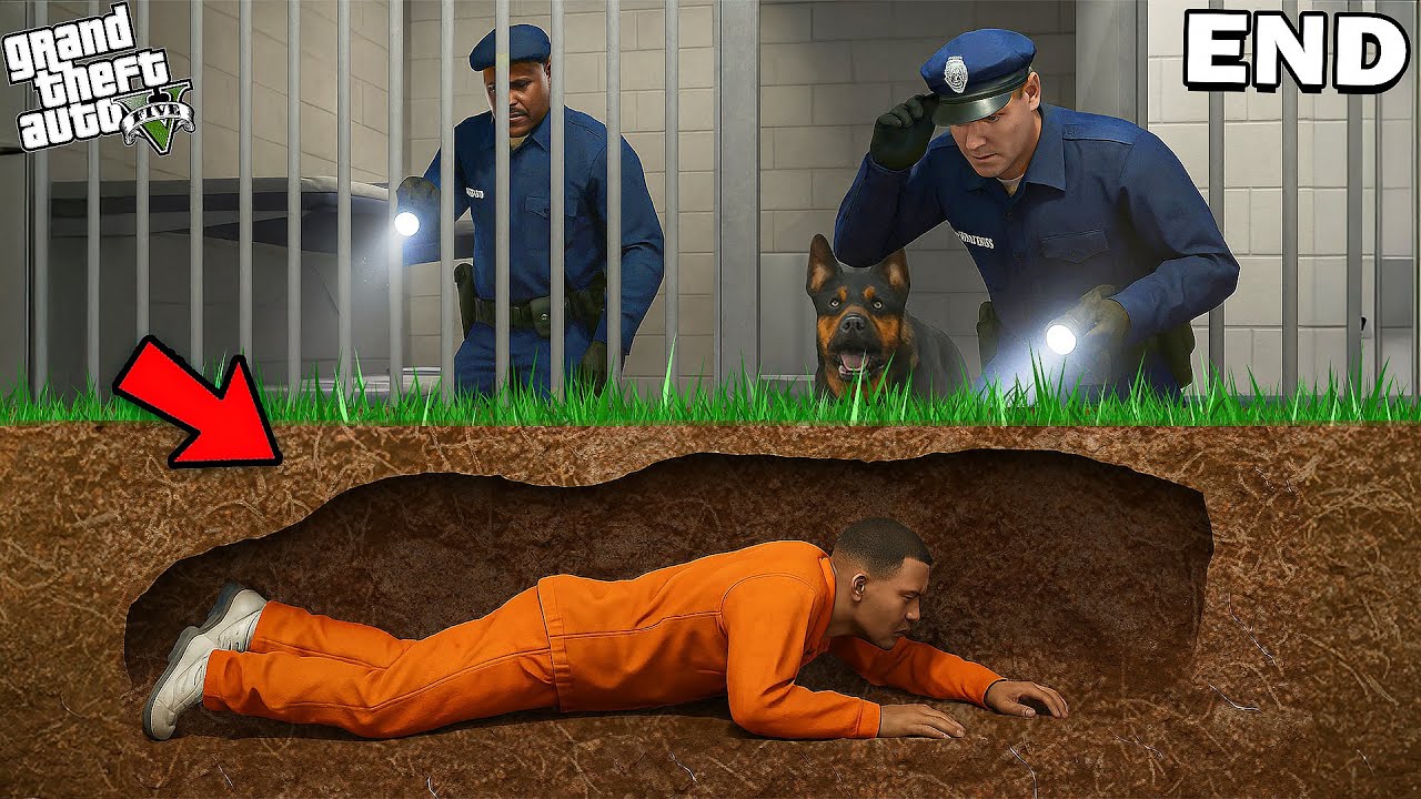 GTA 5 : Franklin Finally Escaped From The Biggest Prison ! (The End)