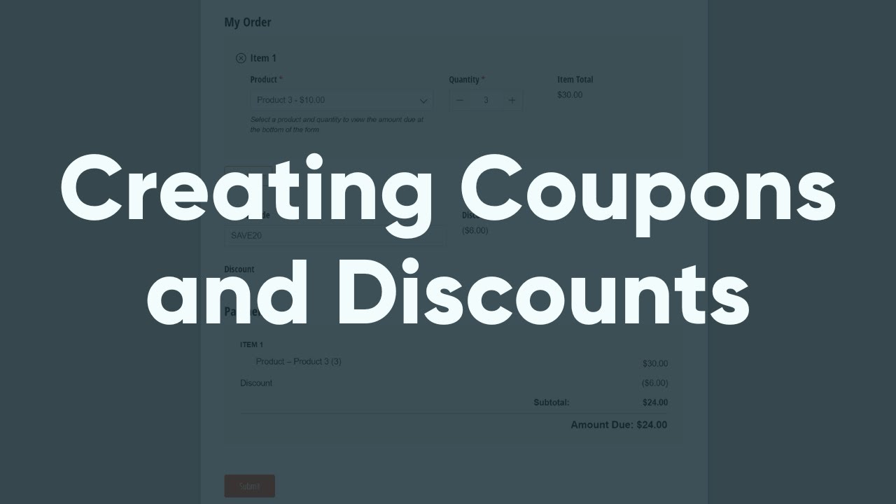 Creating Coupons and Discounts - Cognito Forms