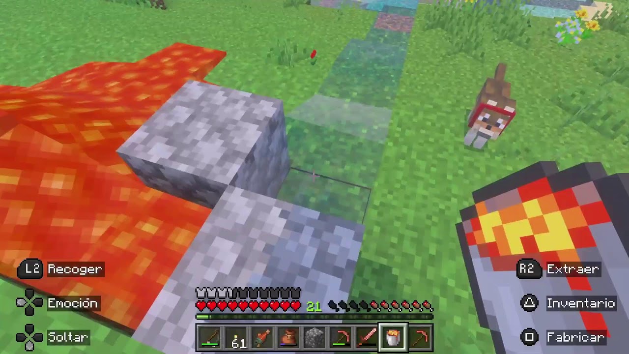 Jugando Minecraft