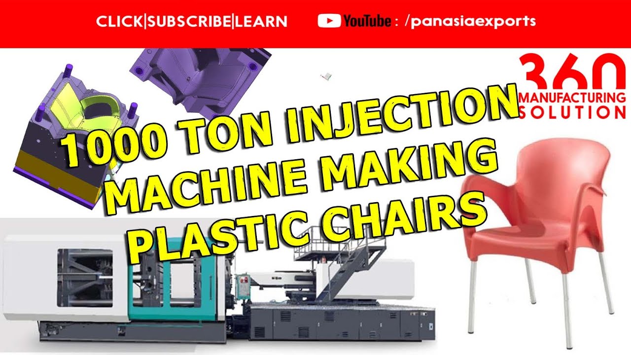 INJECTION MACHINE FOR MAKING PLASTIC CHAIRS - CYCLE TIME 120 SECONDS FOR 3KG CHAIR !!!