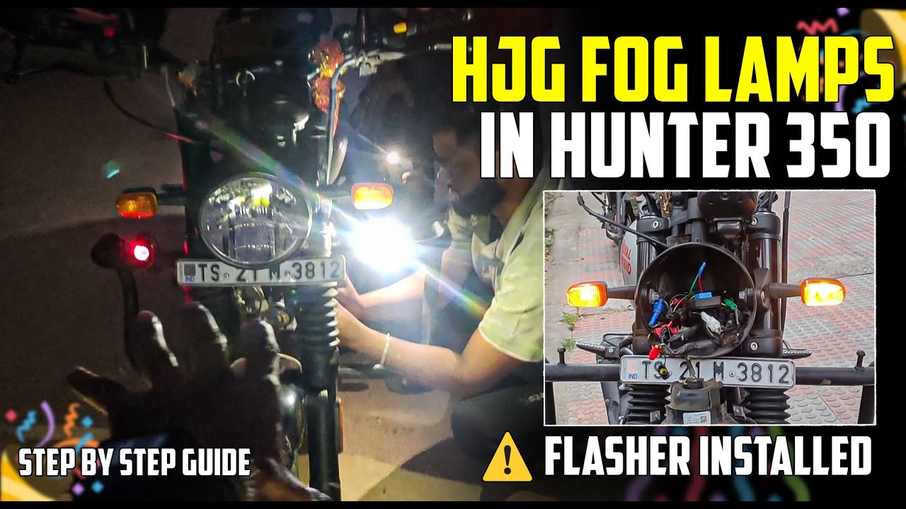 Installing LIU HJG Fog Lights on Royal Enfield Hunter 350 | Step-by-Step Guide