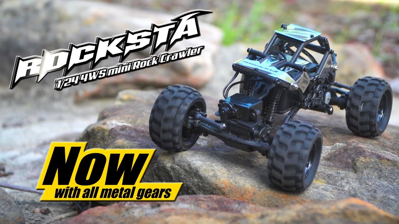 Basher RockSta 1/24 4WS Mini Rock Crawler (RTR)  - HobbyKing Product Video