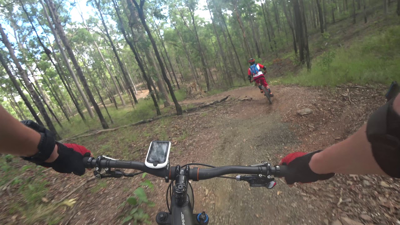 Jumping around on Jurassic track in Bunyaville this morning