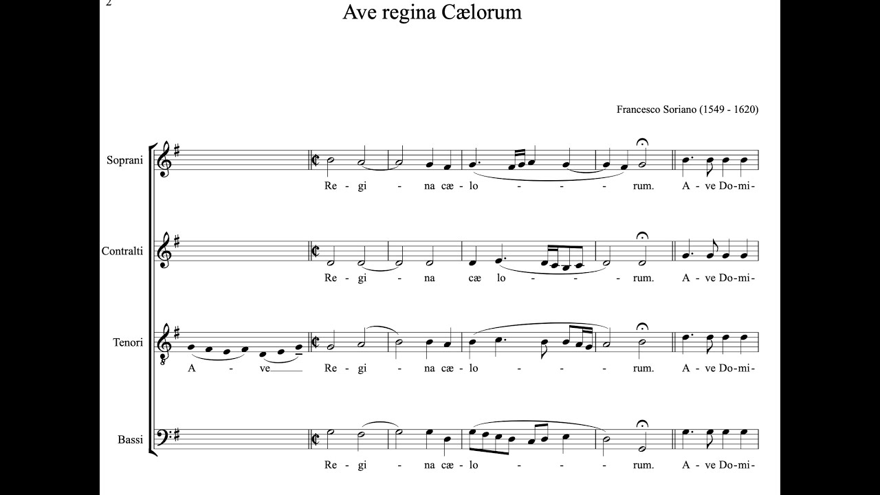 Francesco Soriano - Ave Regina caelorum