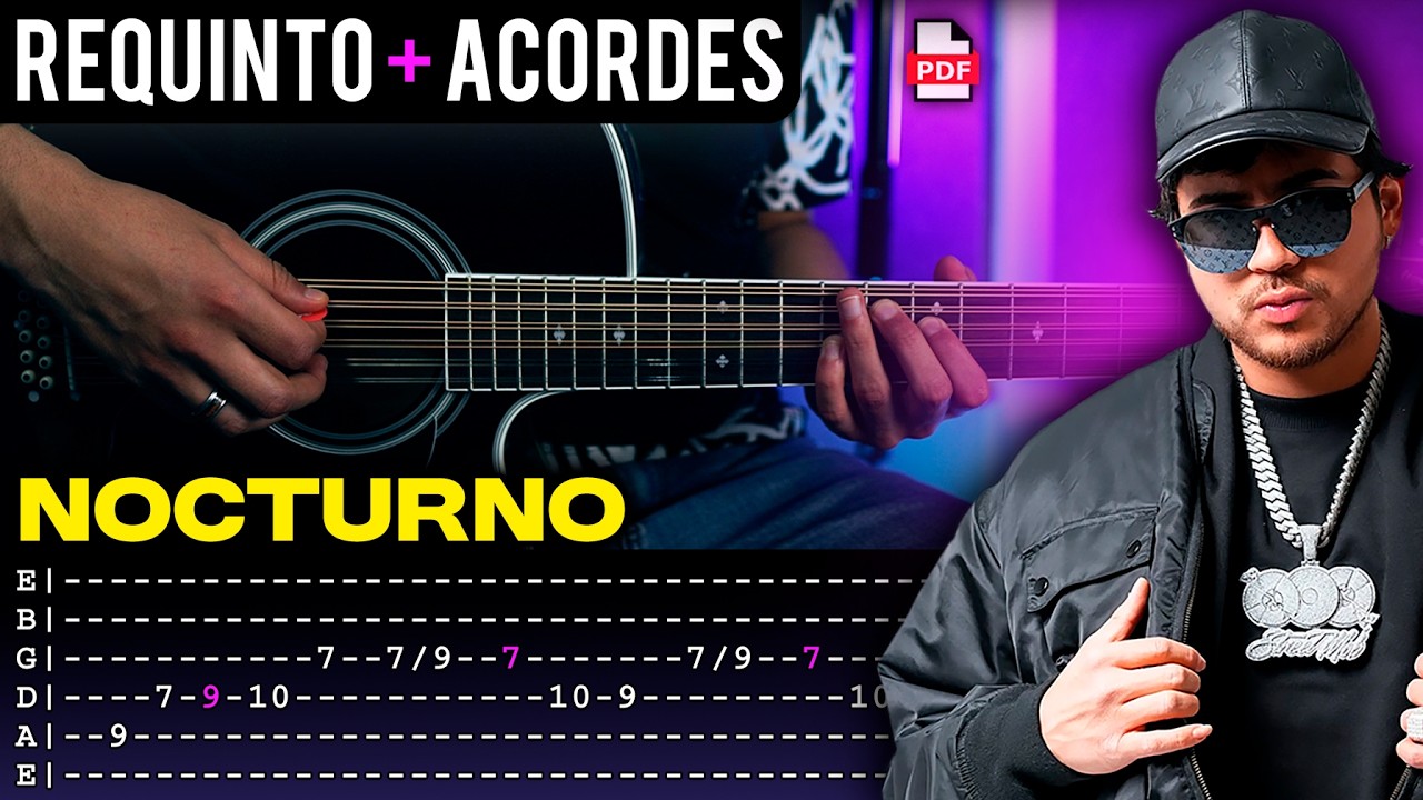 Cómo Tocar NOCTURNO - Fuerza Regida 🎸 Tutorial de Requinto + Acordes y TABS en Guitarra