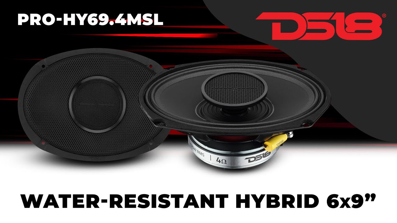 DS18 PRO-HY69.4MSL: Водостойкая тонкая гибридная акустическая система 6x9 дюймов
