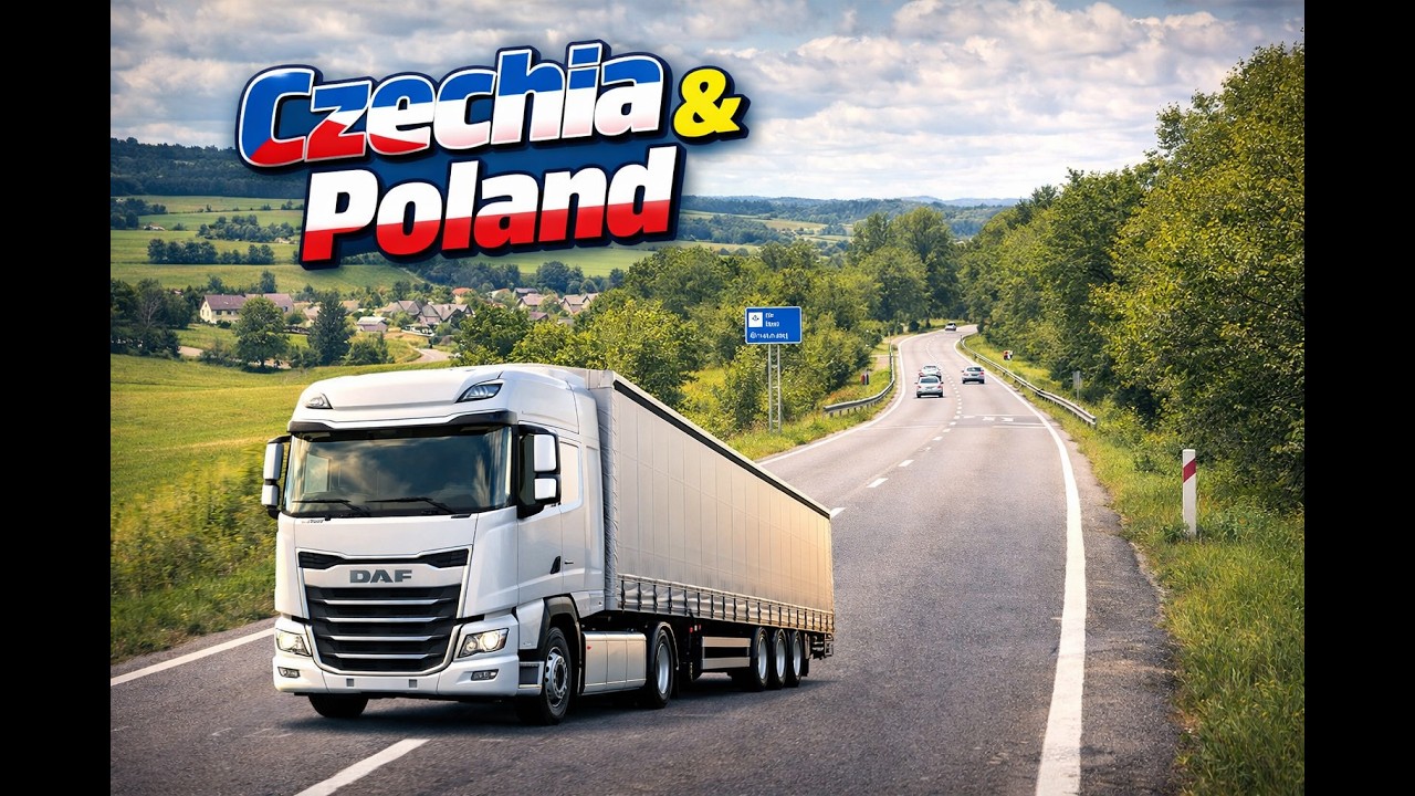Truck Vlog - Country Roads in Czechia, and Quick Visit in Poland.