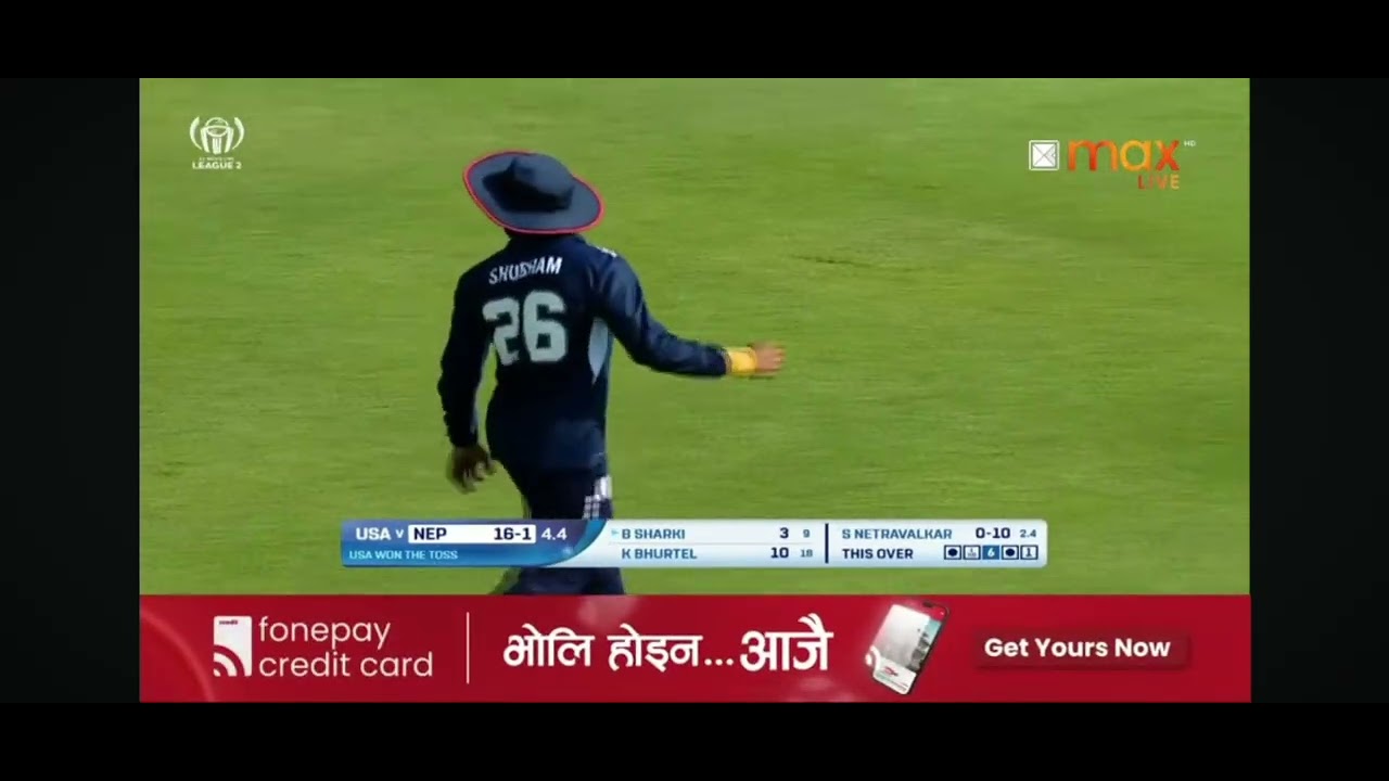 Nepal vs USA first batting Nepal  super over 