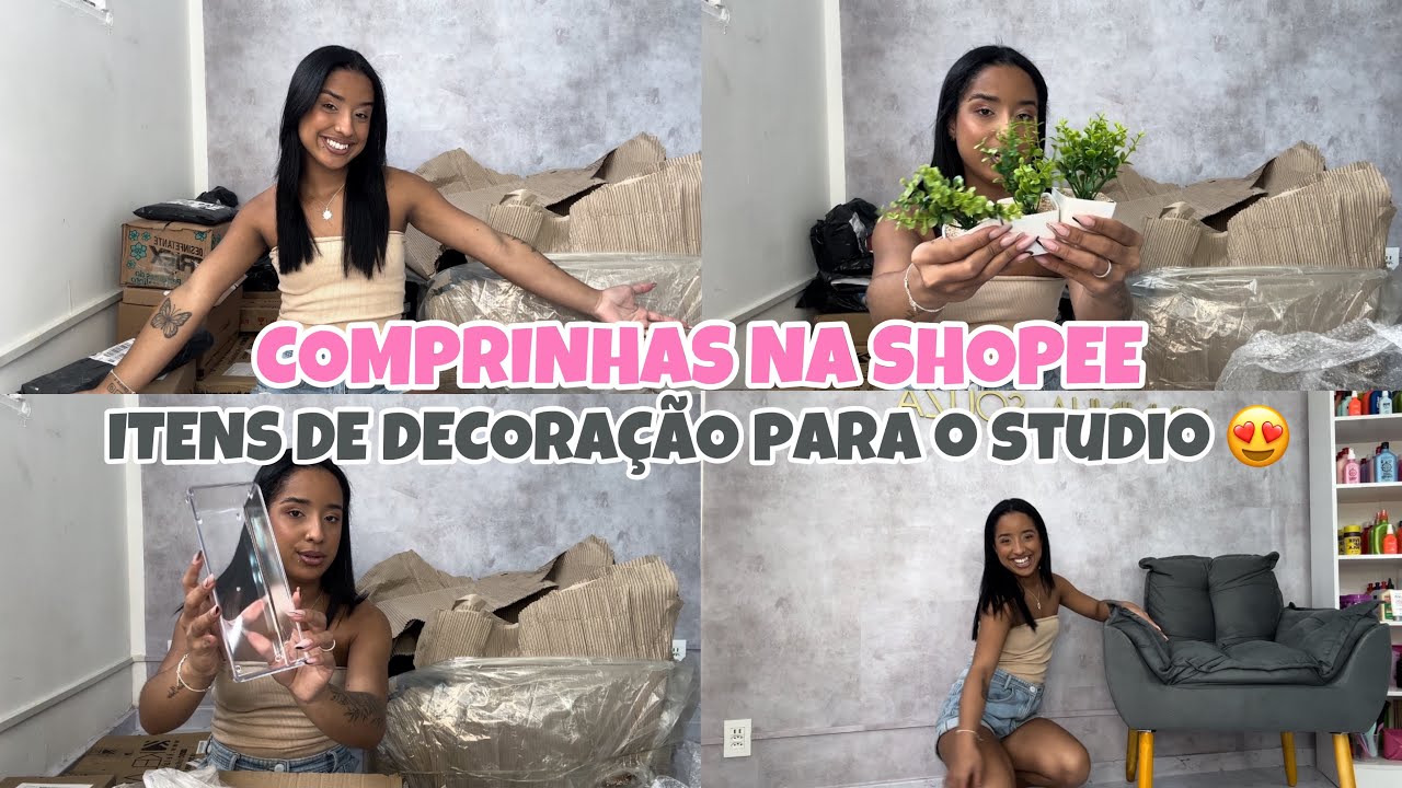 COMPRINHAS PARA O STUDIO NA SHOPEE | poltrona, decorações, organizadores… ✨