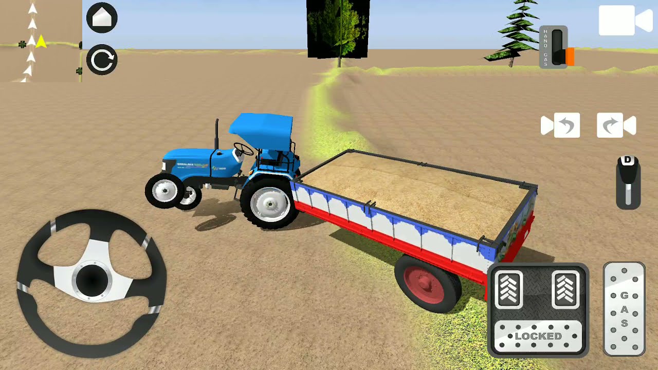 Indian Tractor Transport Simulator 🚜 Indian Tractor Simulator / Green tractor offroad #videogame
