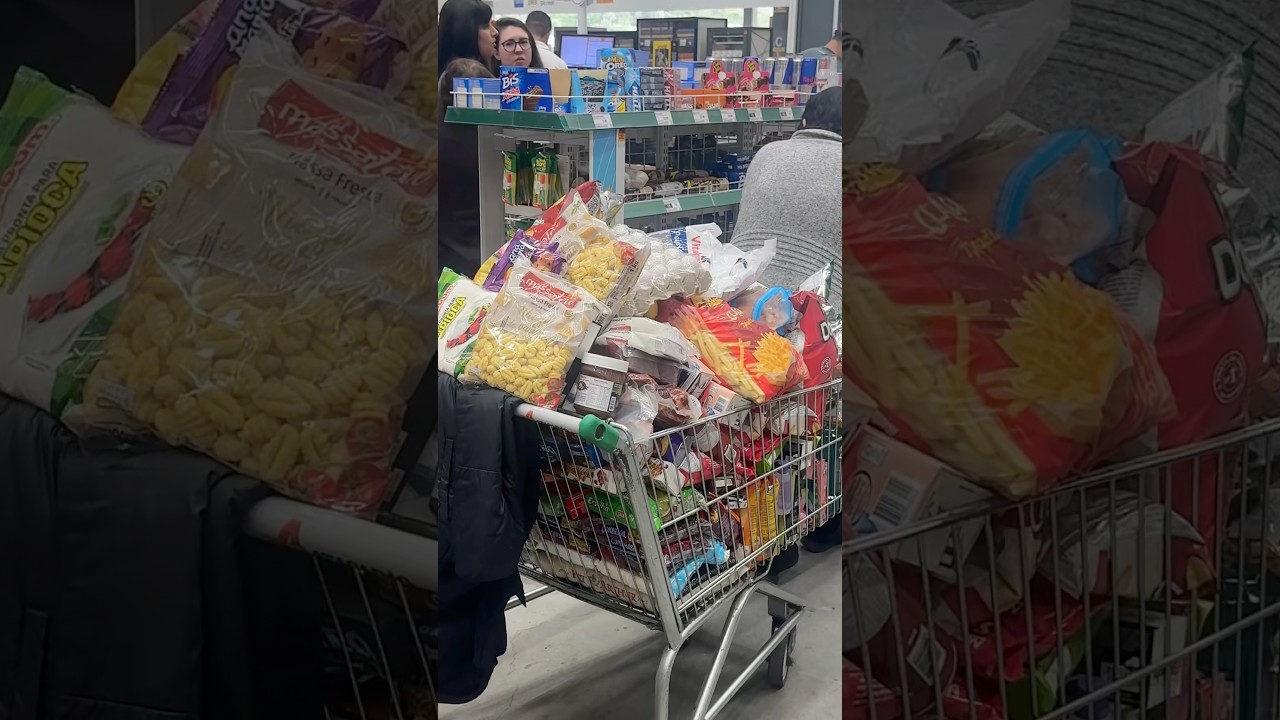 1 compra do m&ecirc;s de um casal #comida #compradomes #casal #compras #receitafacies #mercado
