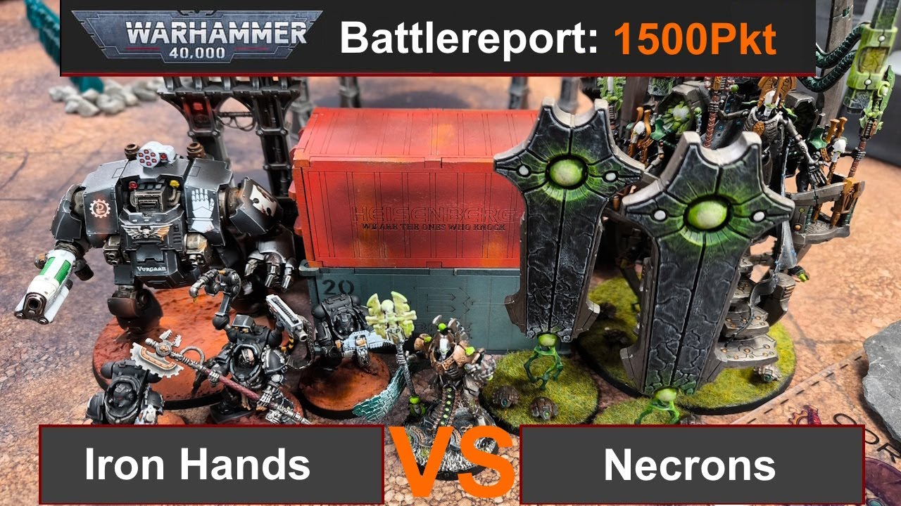 Warhammer 40k Battlereport: Iron Hands vs. Necrons 1500Pkt 10 Edi deutsch