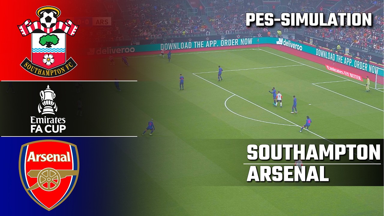 Southampton vs Arsenal | FA Cup | Quarter-Final | PES 21 Simulation