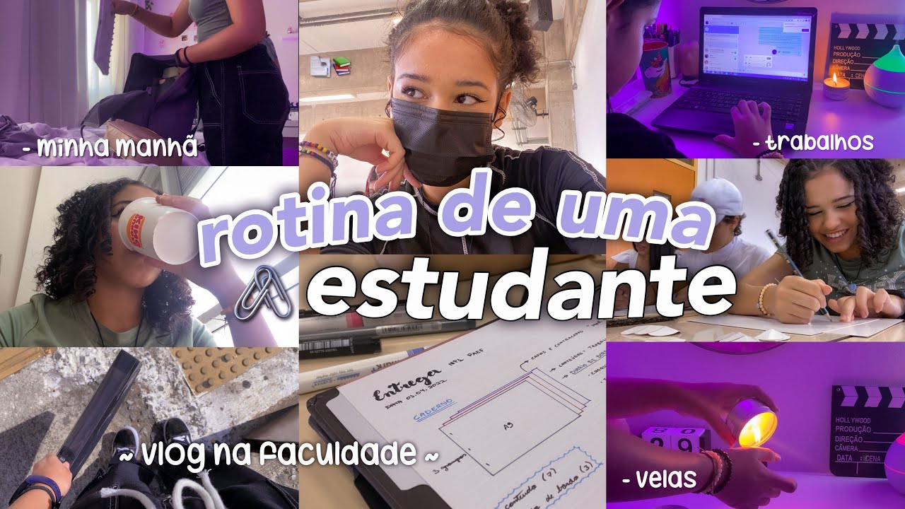 rotina de uma estudante 🖇~ narrado ~ vlog na faculdade, estudos em casa & muitos trabalhos🤍