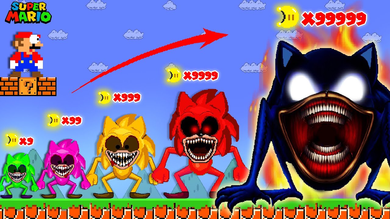 Evolution of Shin Sonic INTO the STRONGEST God with 99999 Moons | Super Mario Bros