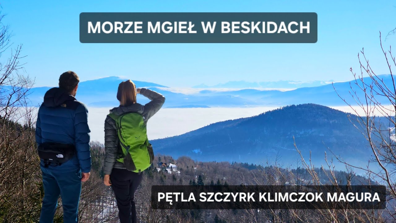 Zima w Beskidach pętla trekking Szczyrk Klimczok Magura góry hiking wycieczka szlak bajkowe beskidy
