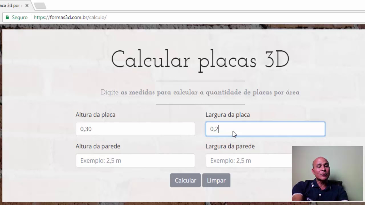 Como calcular quantas placa 3D vai em uma parede