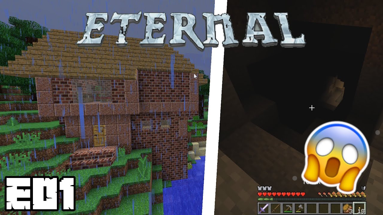 MC Eternal Let's Play - A great start! AND SCARY CAVE!! - E01