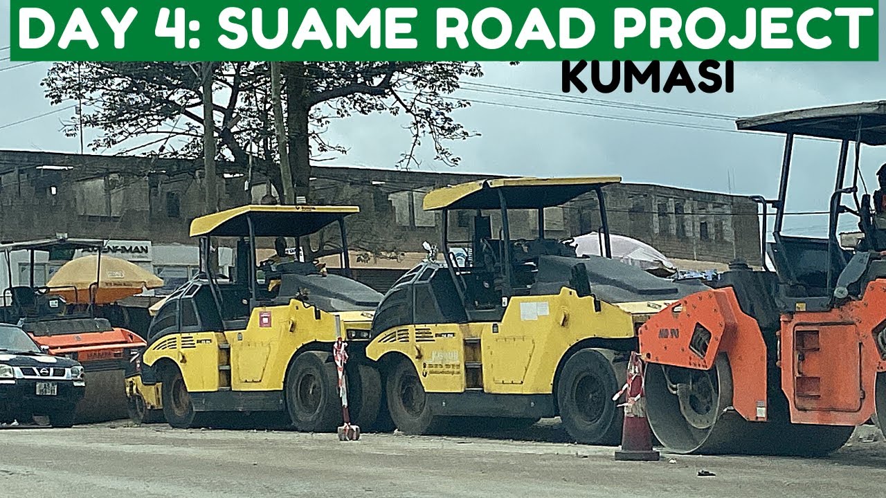 Day 4 Update: Suame Asphalt Road Construction Project by Joshob Construction Ltd in Kumasi.