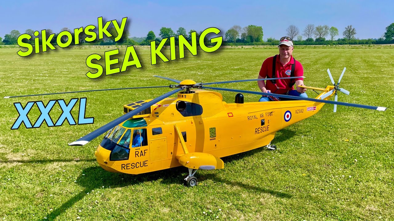 Stunning XXXL Sikorsky SH-3 Sea King Royal Air Force RC Turbine Helicopter Scale 1:6,2